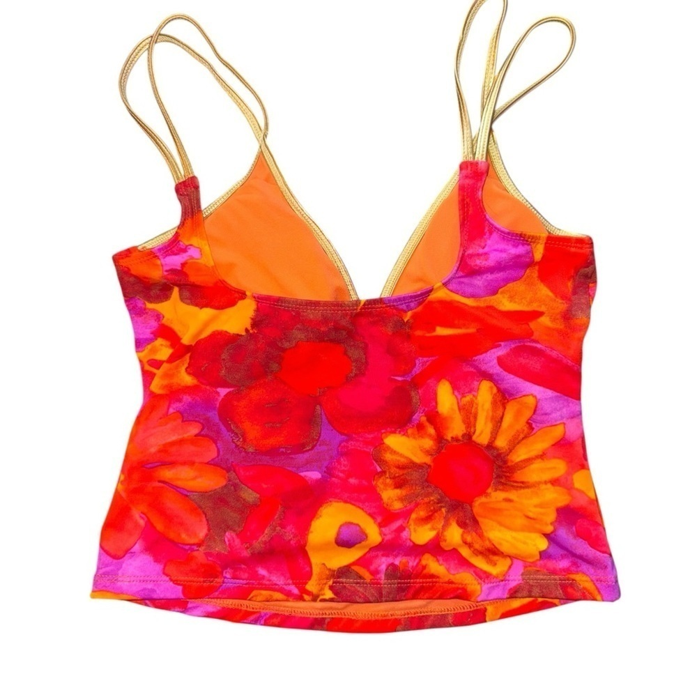 Like new! ▶️ ST JOHN ◀️ Gold Strap Floral Tankini - Picture 6 of 12